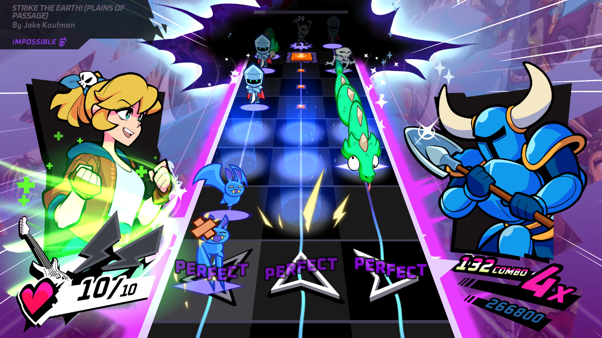 Rift of the NecroDancer: Shovel Knight - "Strike the Earth! (Plains of Passage)" - Jake Kaufman - Screenshot 2