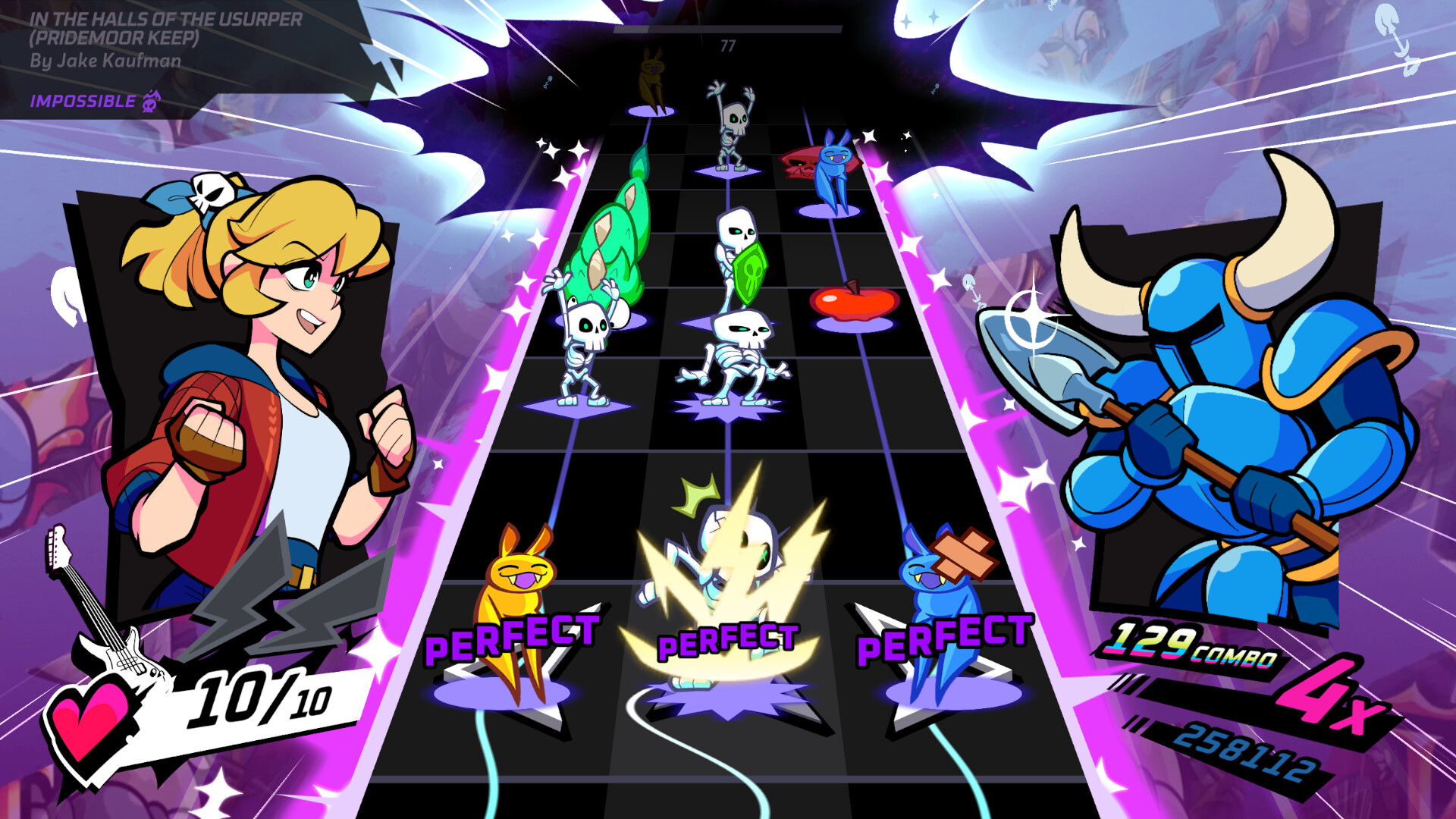 Rift of the NecroDancer: Shovel Knight - "In the Halls of the Usurper (Pridemoor Keep)" - Jake Kaufman - Screenshot 3