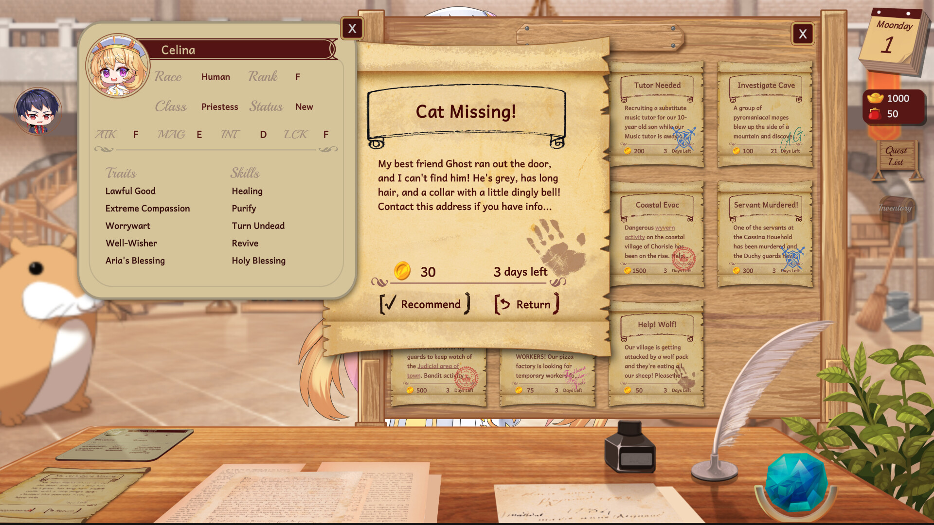 Adventure Guild Receptionist - Screenshot 1