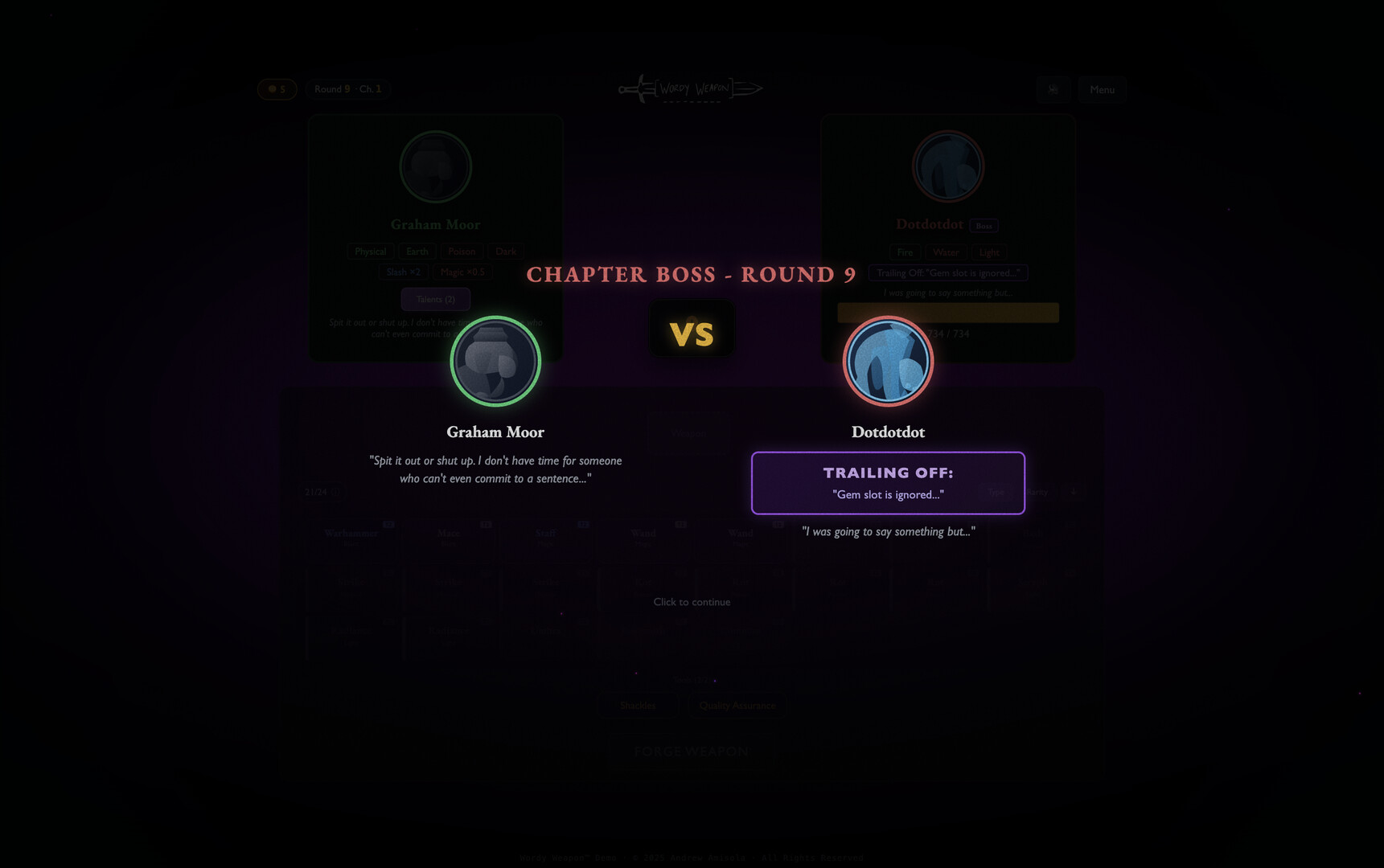 Wordy Weapon - Screenshot 1