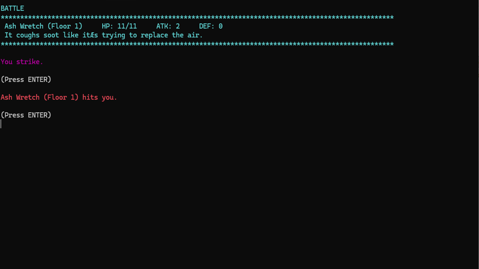 Nick's Text Adventure - Screenshot 1