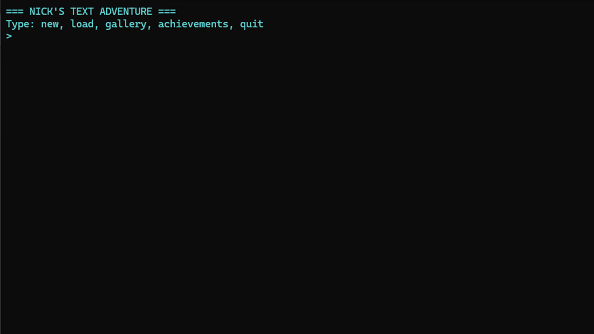 Nick's Text Adventure - Screenshot 7