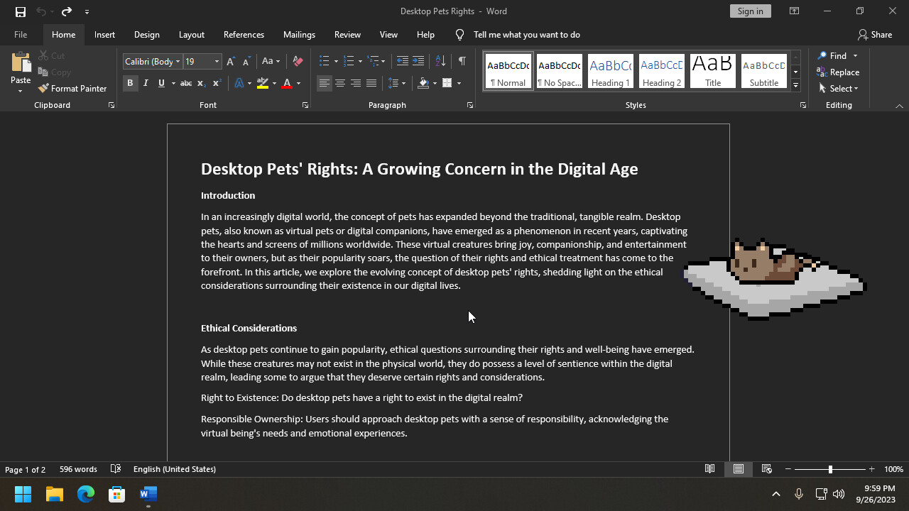 Desktop Pet Project - Screenshot 1