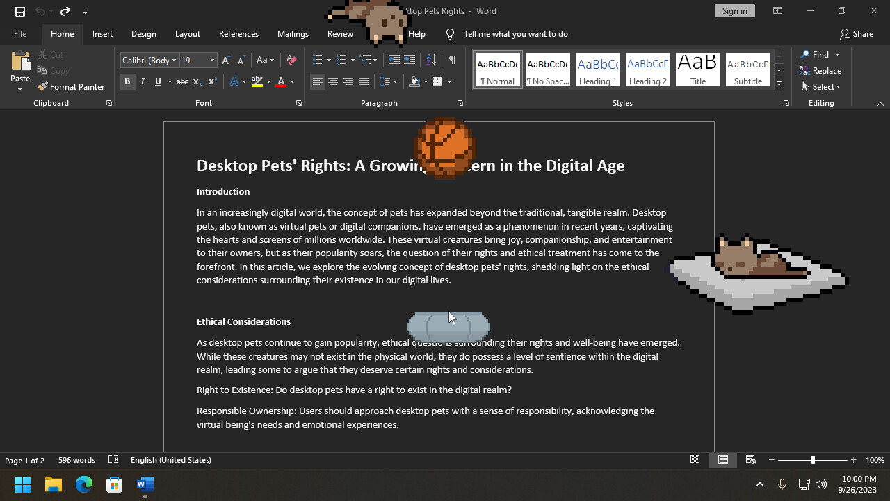Desktop Pet Project - Screenshot 2