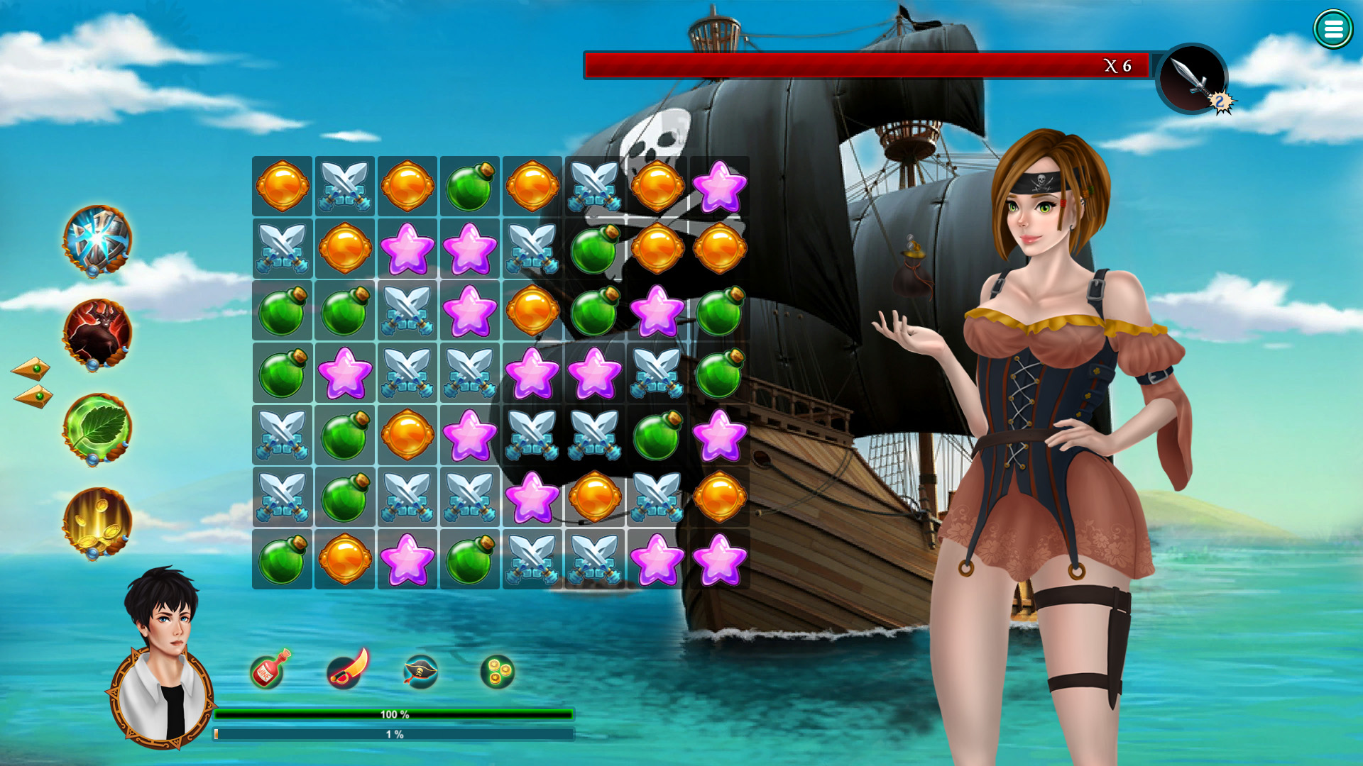 Waifu Hunter - Secret of Pirates - Screenshot 1