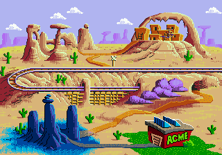 illustration de Desert Demolition Starring Road Runner and Wile E. Coyote