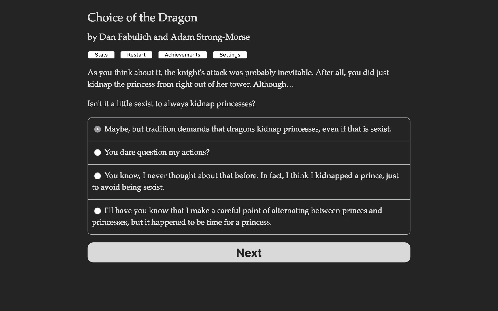 Choice of the Dragon - Screenshot 1