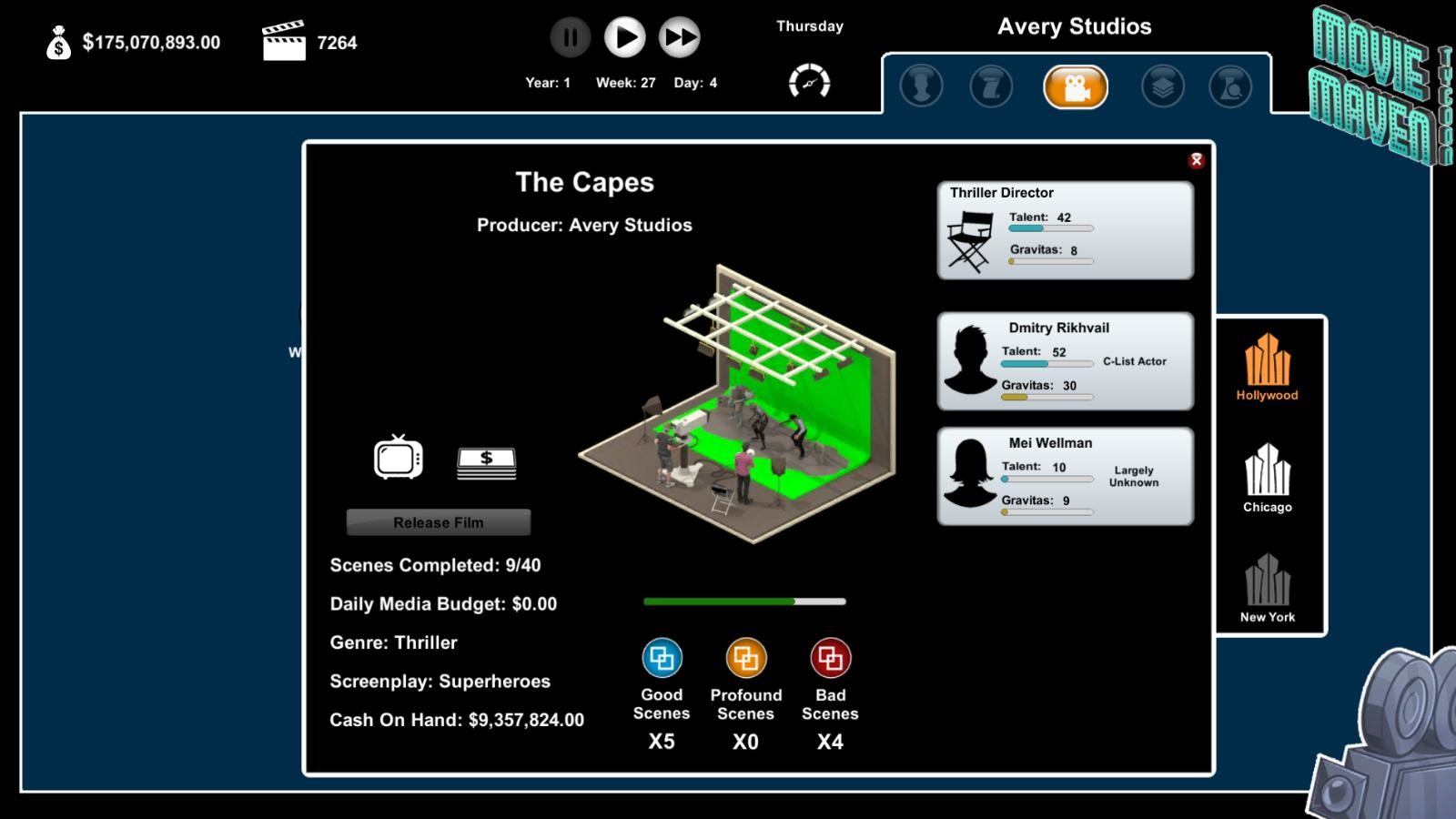 Movie Maven: A Tycoon Game - Screenshot 3