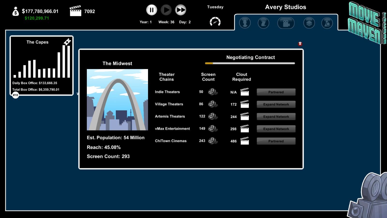Movie Maven: A Tycoon Game - Screenshot 10