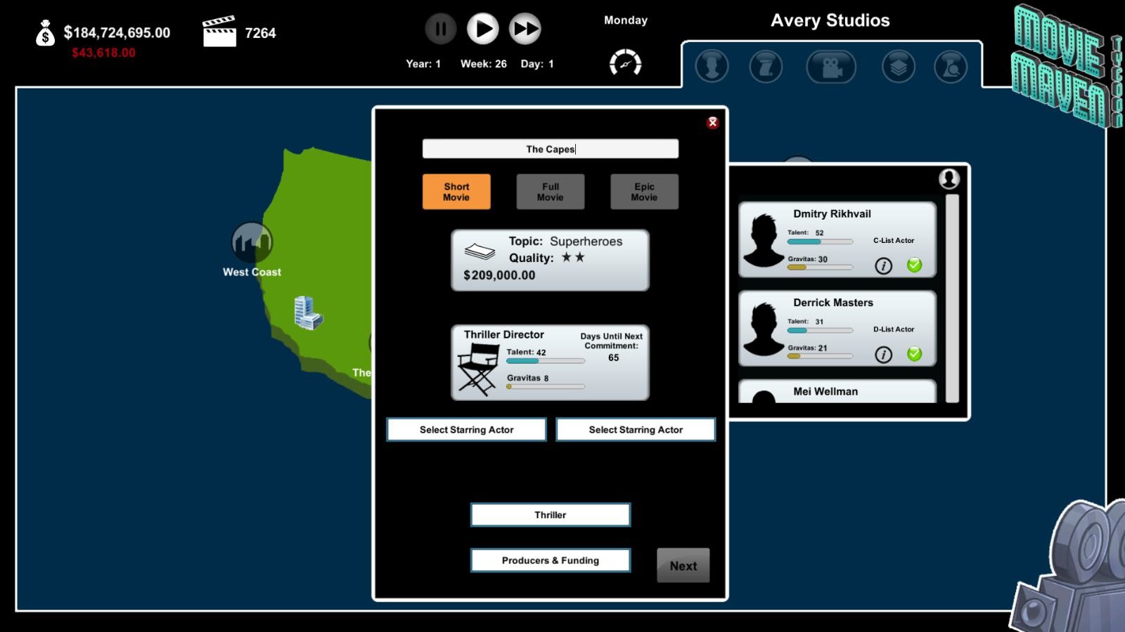Movie Maven: A Tycoon Game - Screenshot 11