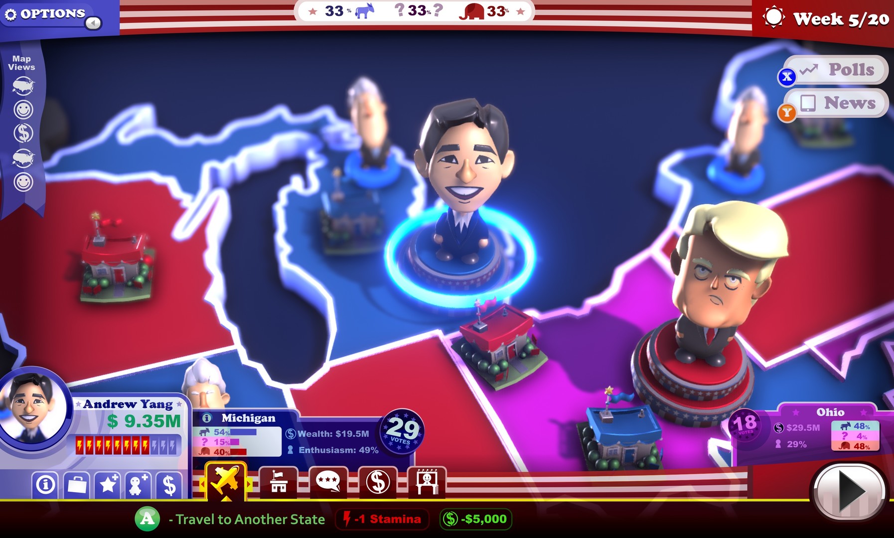 The Political Machine 2020 - Screenshot 1