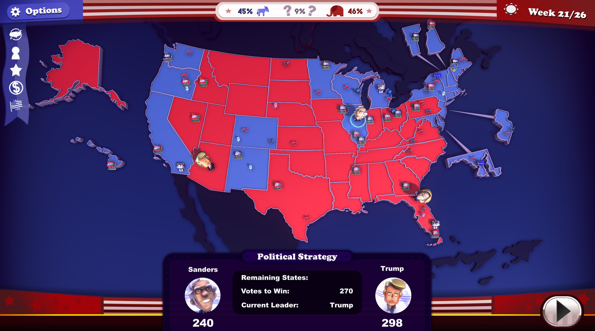 The Political Machine 2020 - Screenshot 3
