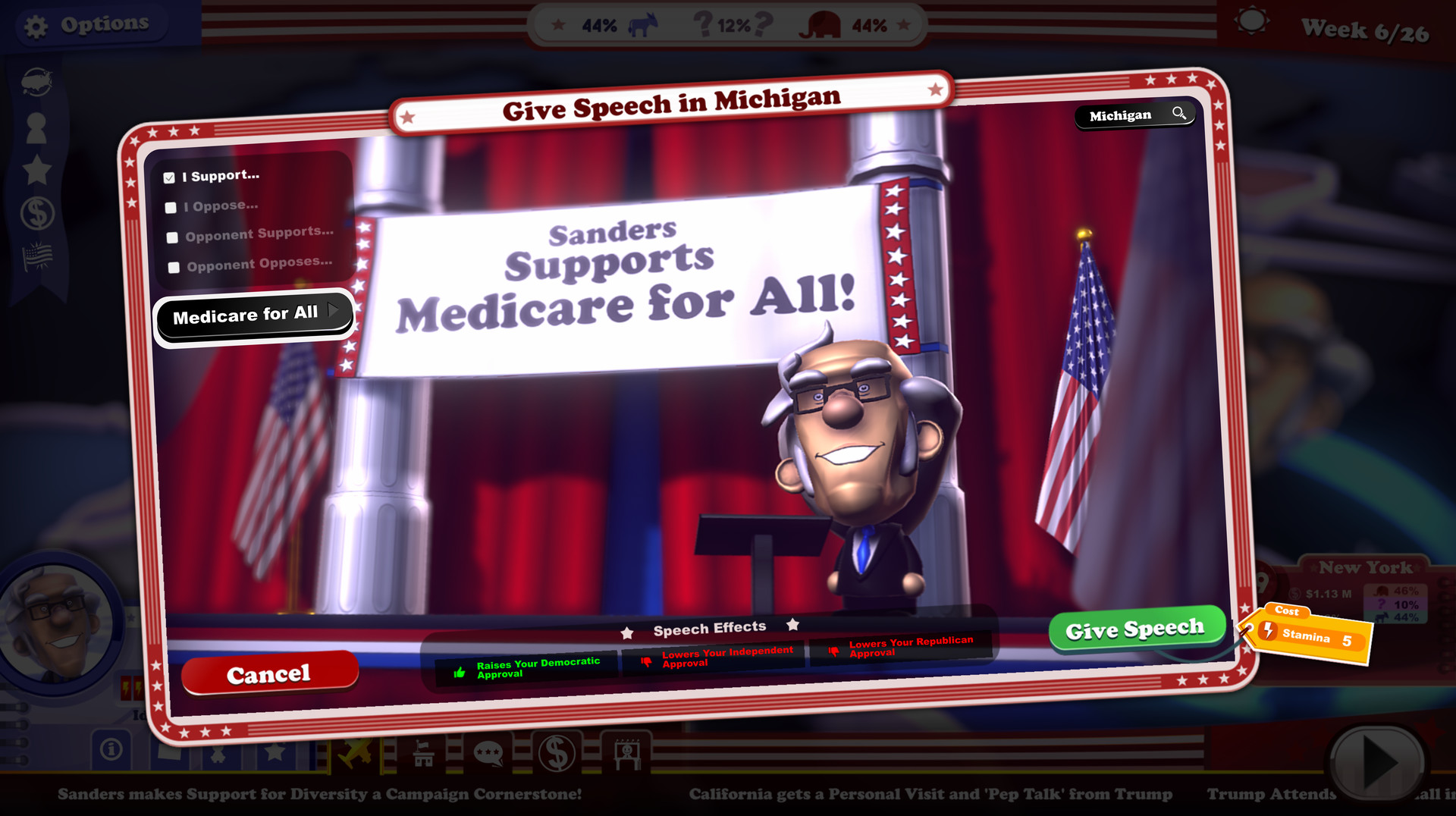 The Political Machine 2020 - Screenshot 5