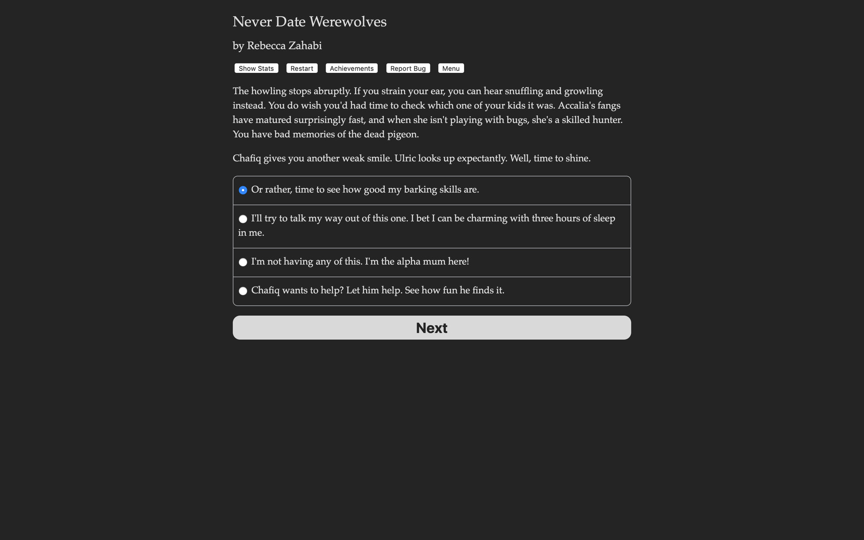 Never Date Werewolves - Screenshot 2