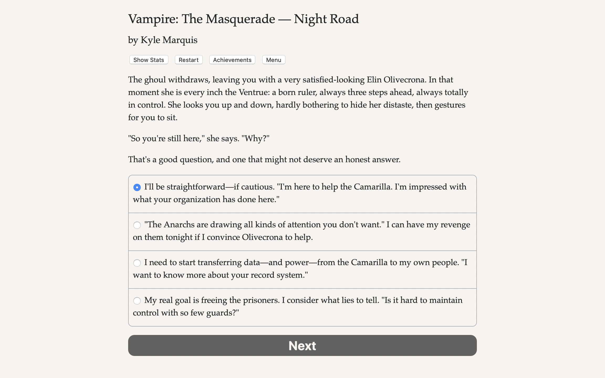 Vampire: The Masquerade - Night Road - Screenshot 1