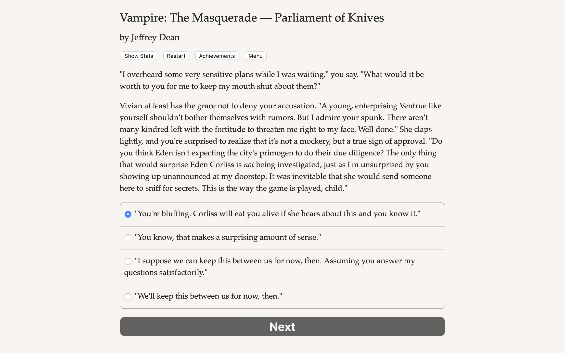 Vampire: The Masquerade - Parliament of Knives - Screenshot 3