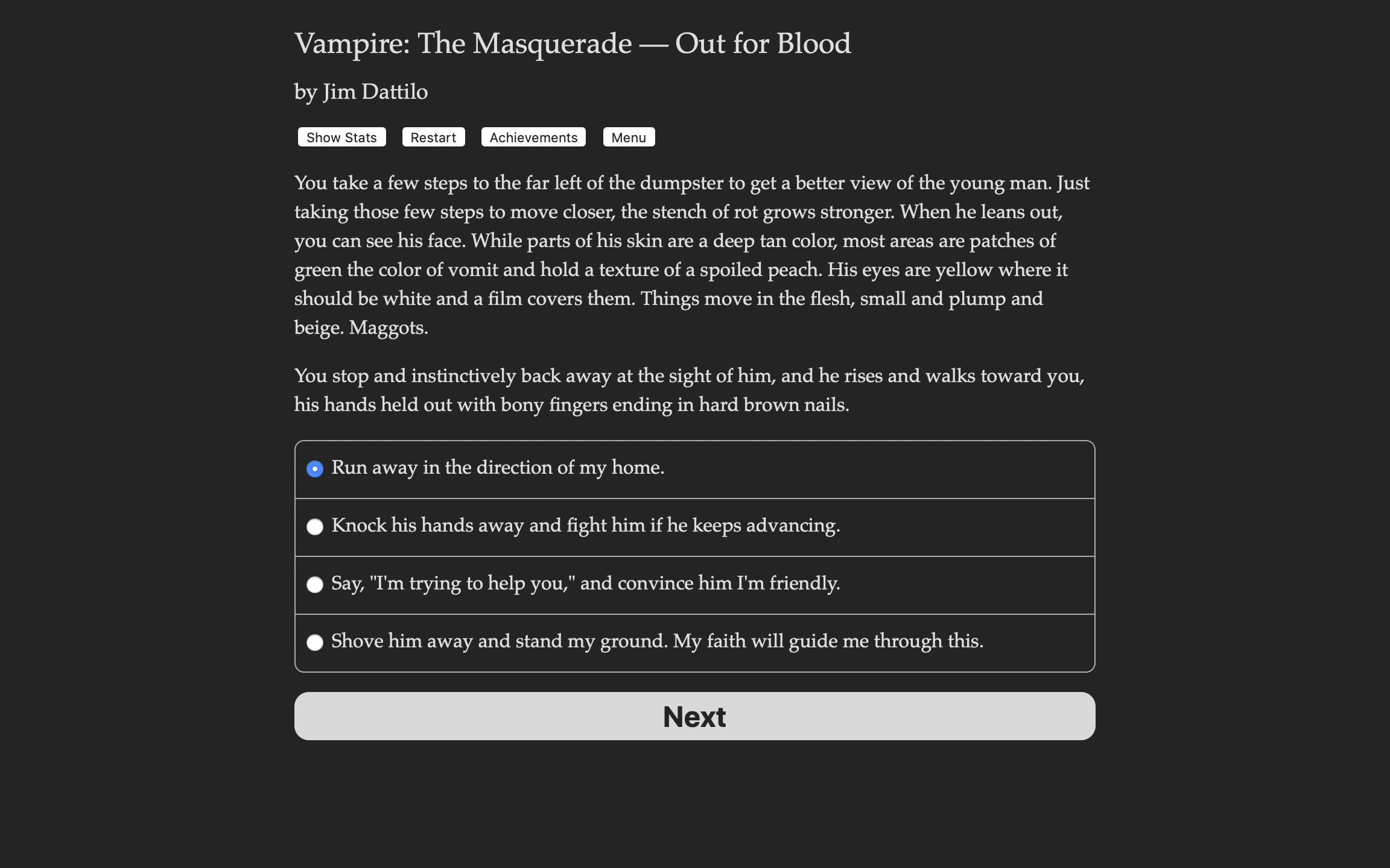 Vampire: The Masquerade - Out for Blood - Screenshot 1