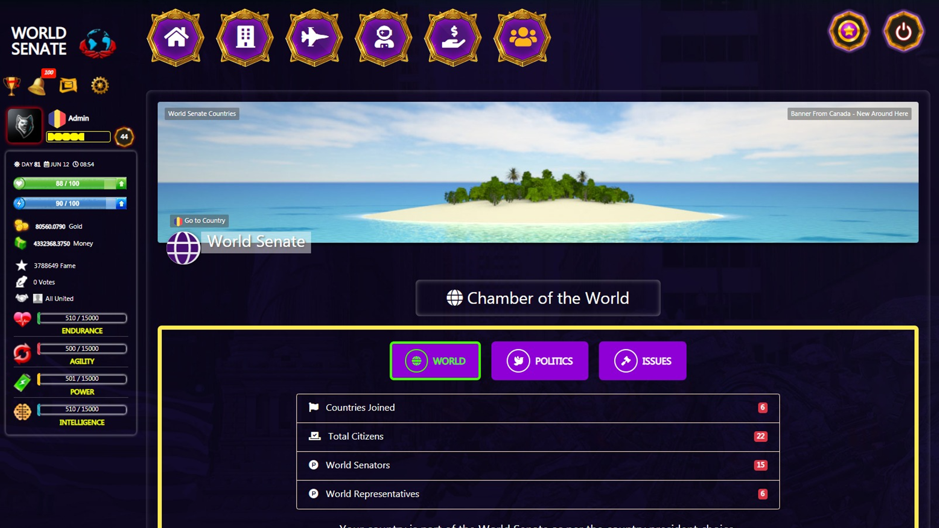 World Senate Game - Free Online Multiplayer Game - Screenshot 12