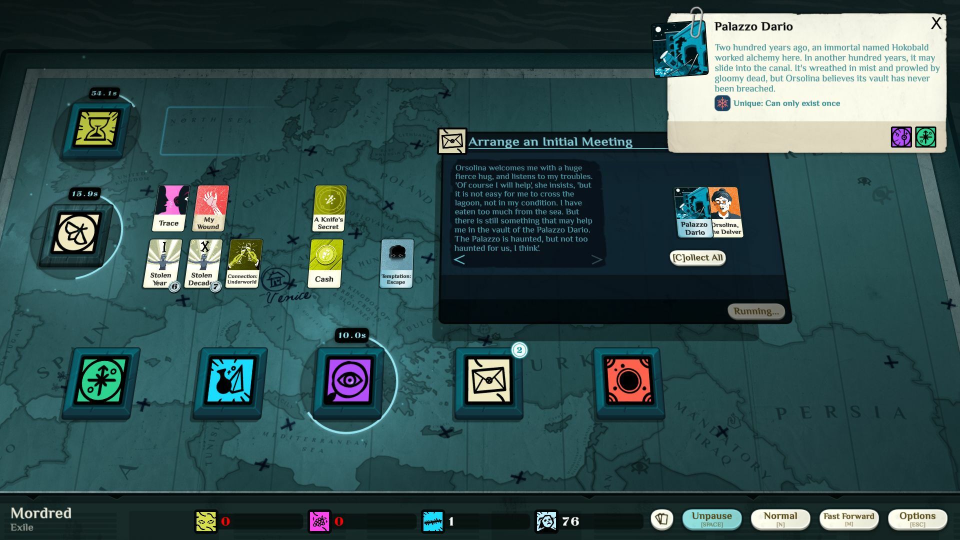 Cultist Simulator: The Exile - Screenshot 1