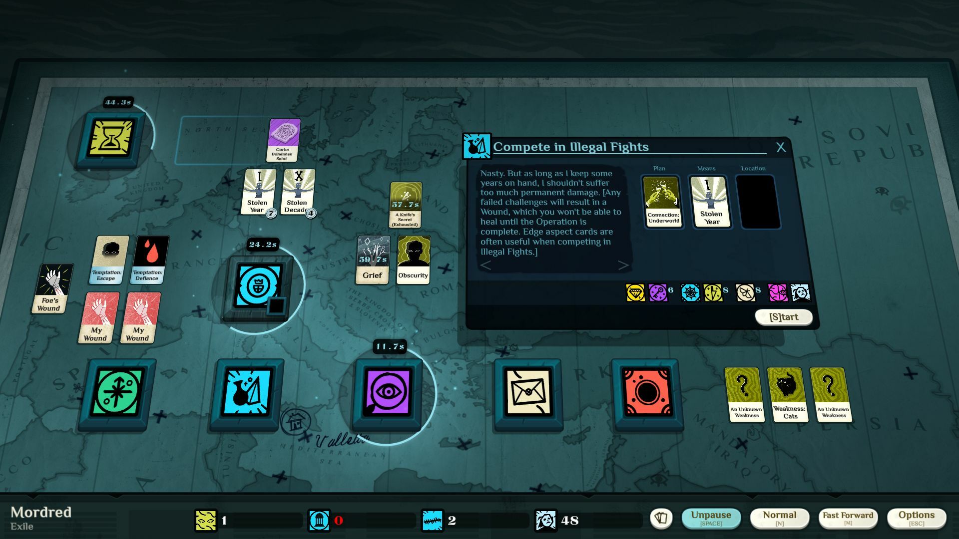 Cultist Simulator: The Exile - Screenshot 2