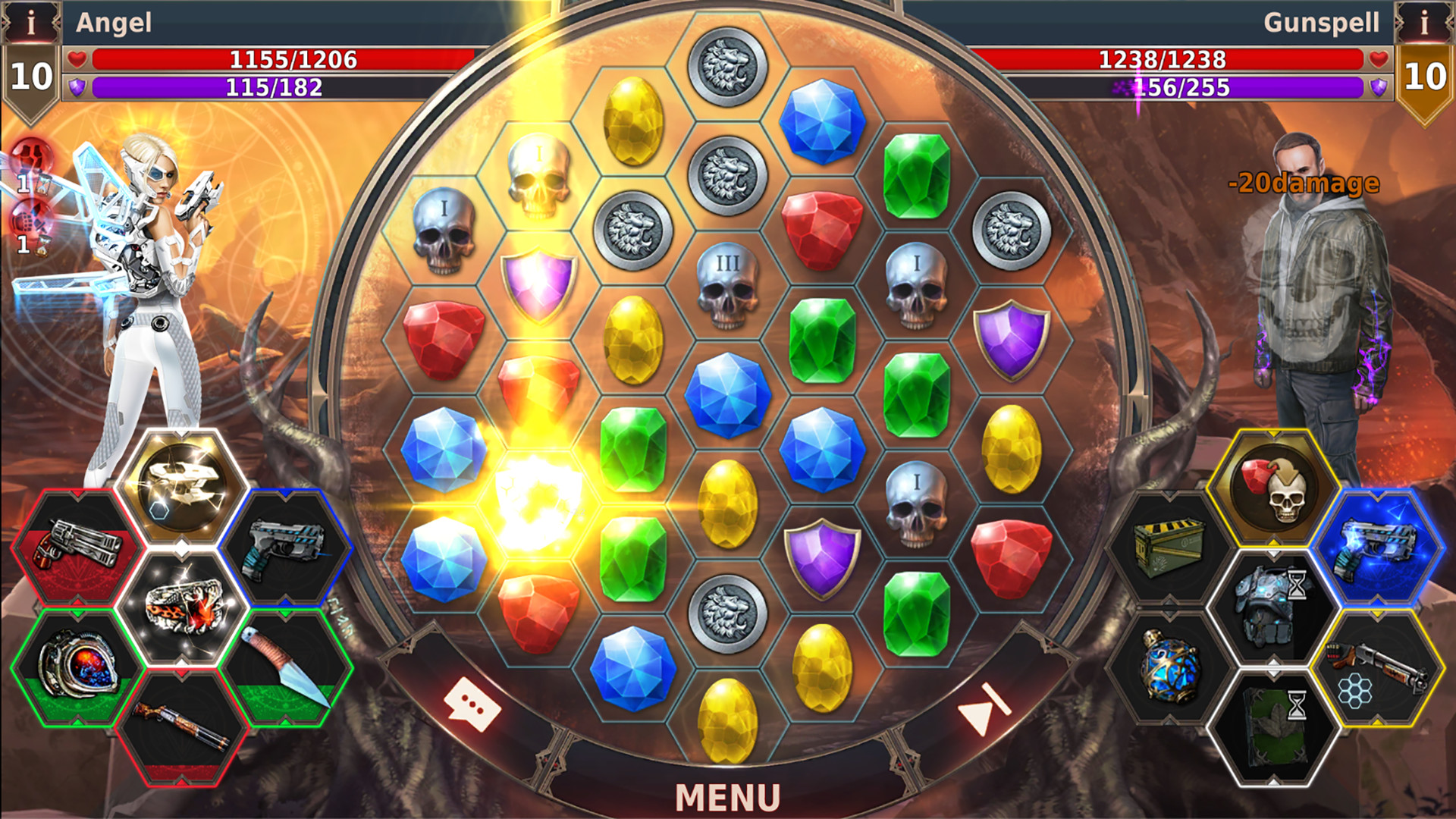 Gunspell 2: Match 3 Puzzle RPG - Screenshot 2