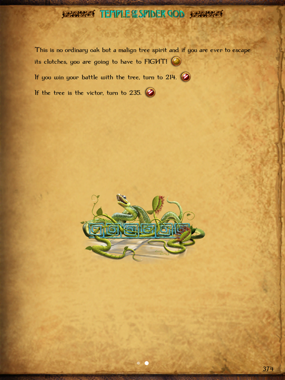 Gamebook Adventures 7: Temple of the Spider God - Screenshot 1