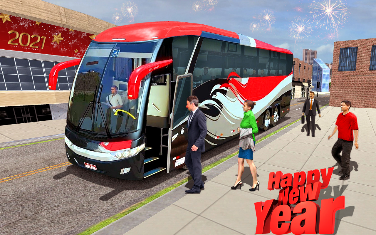 City Coach Bus Simulator: Bus Games 2021 - Screenshot 1