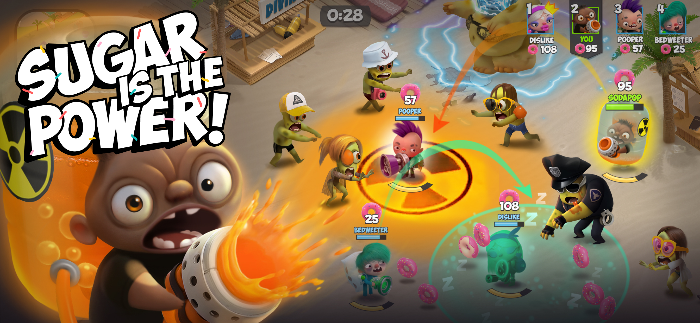 Kids vs Zombies: Donuts Brawl - Screenshot 8