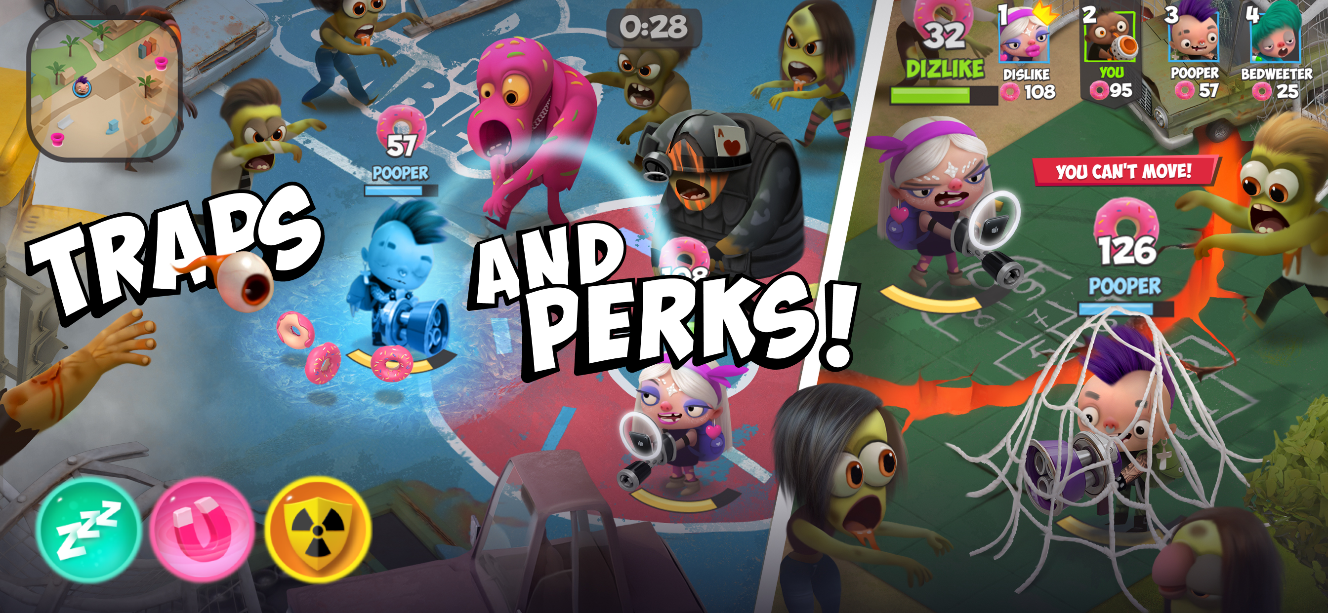 Kids vs Zombies: Donuts Brawl - Screenshot 2