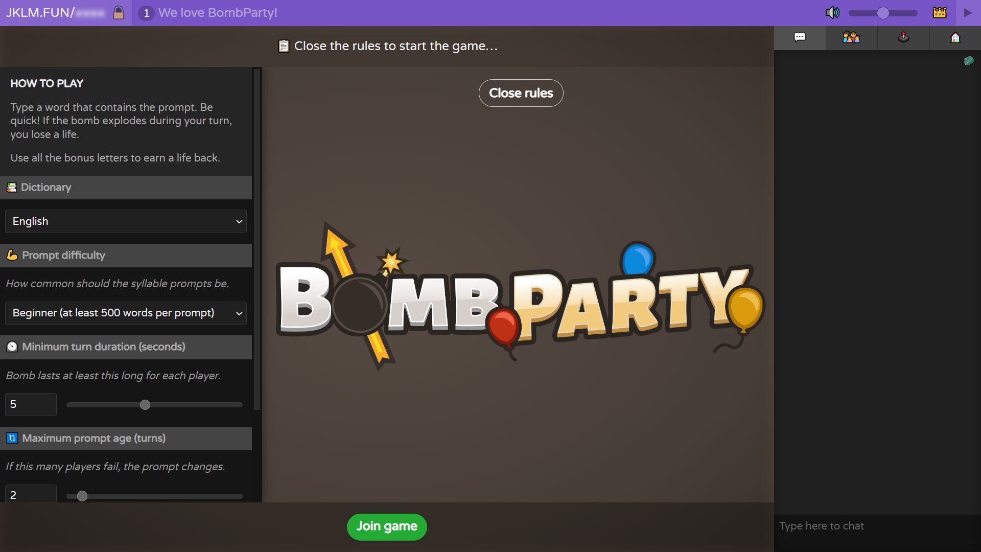 Bomb party — play online for free on Yandex Games