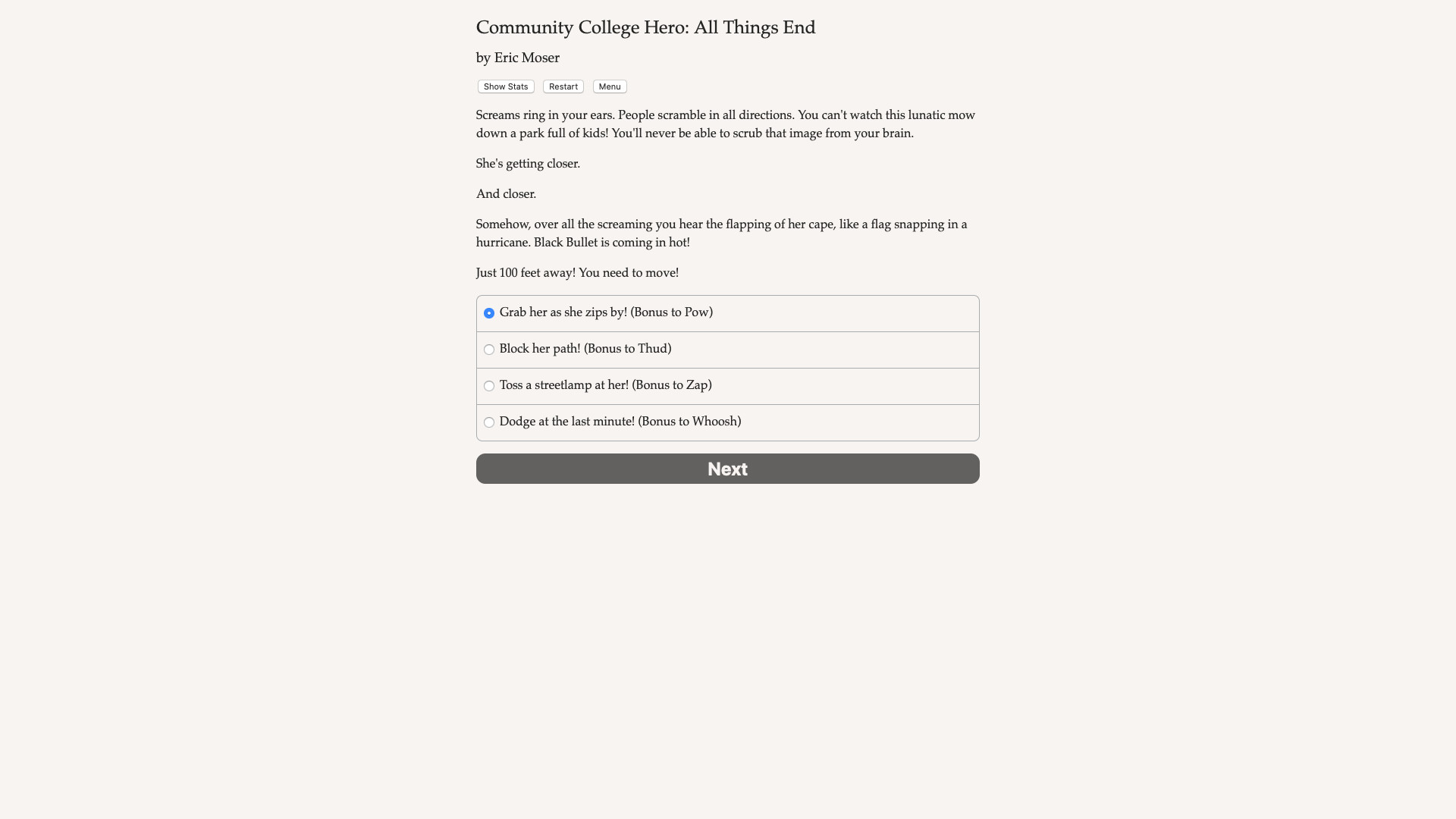 Community College Hero: All Things End - Screenshot 2