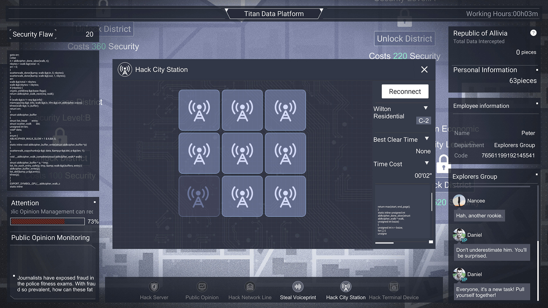 Cyber Manhunt: A Company Man of Titan - Screenshot 1