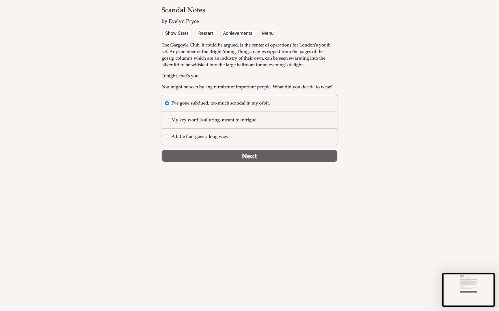 Scandal Notes - Screenshot 1