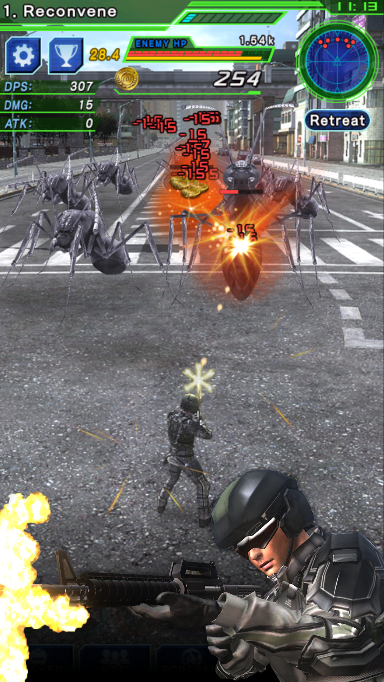 Tap Wars: Earth Defense Force 4.1 - The Shadow of New Despair - Screenshot 3