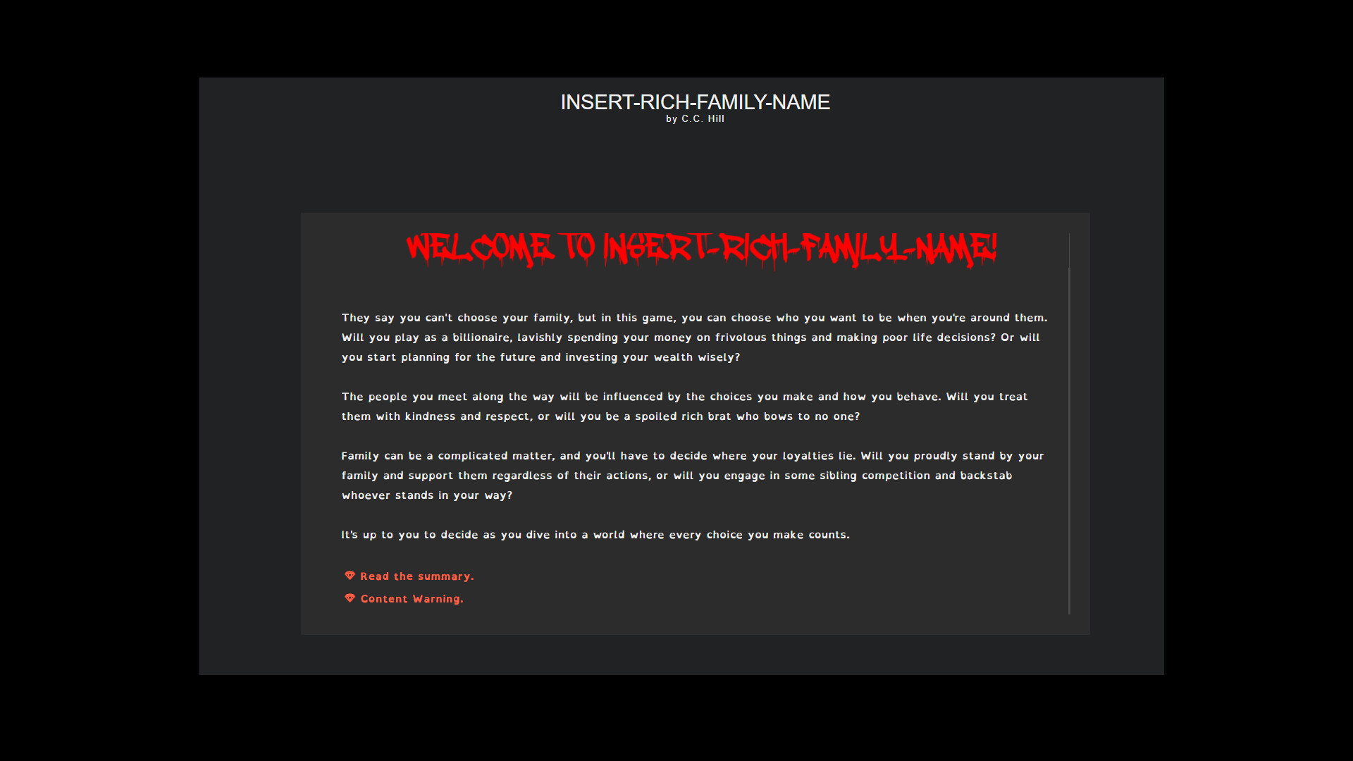 Insert Rich Family Name - Screenshot 2