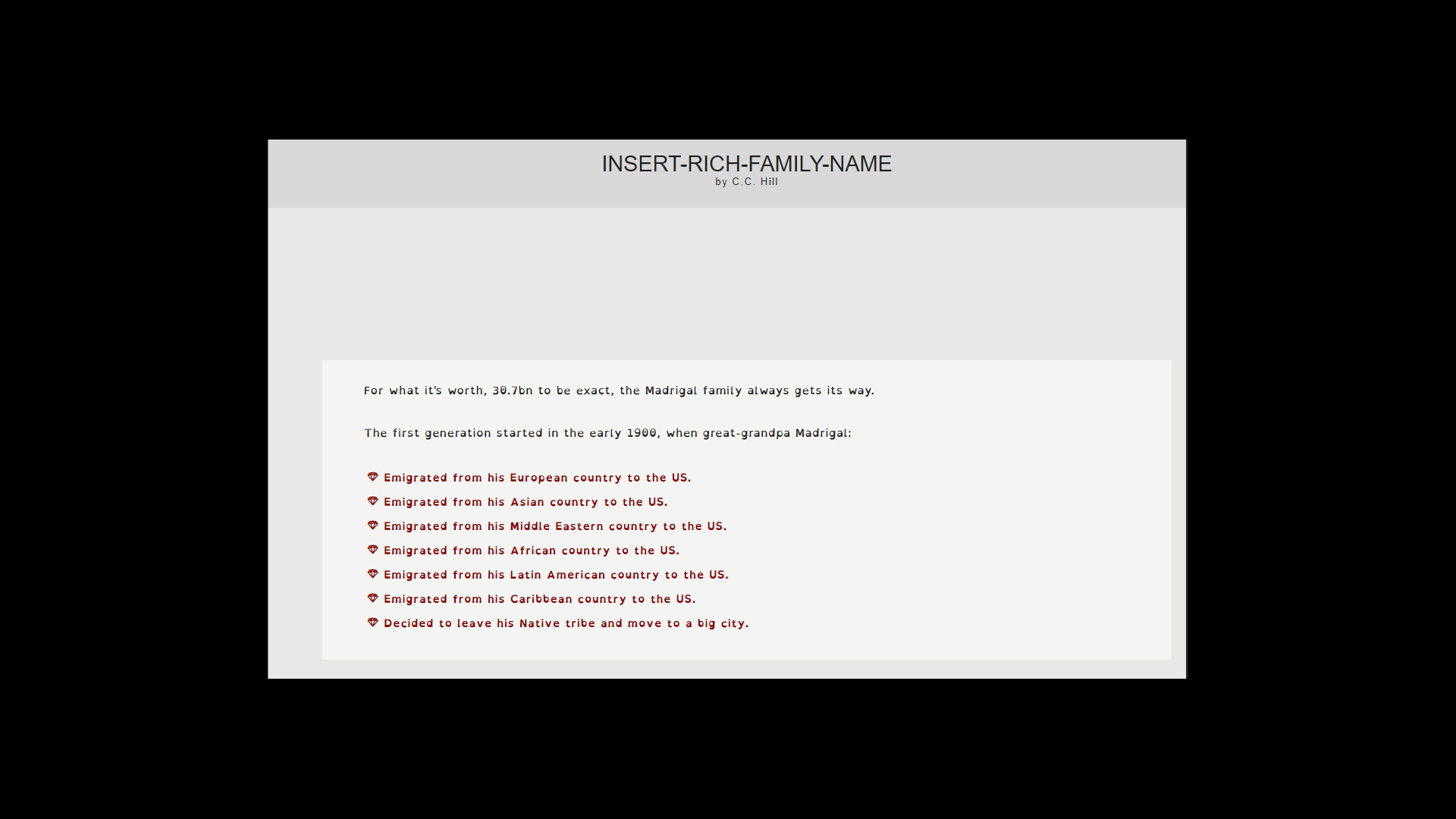 Insert Rich Family Name - Screenshot 6