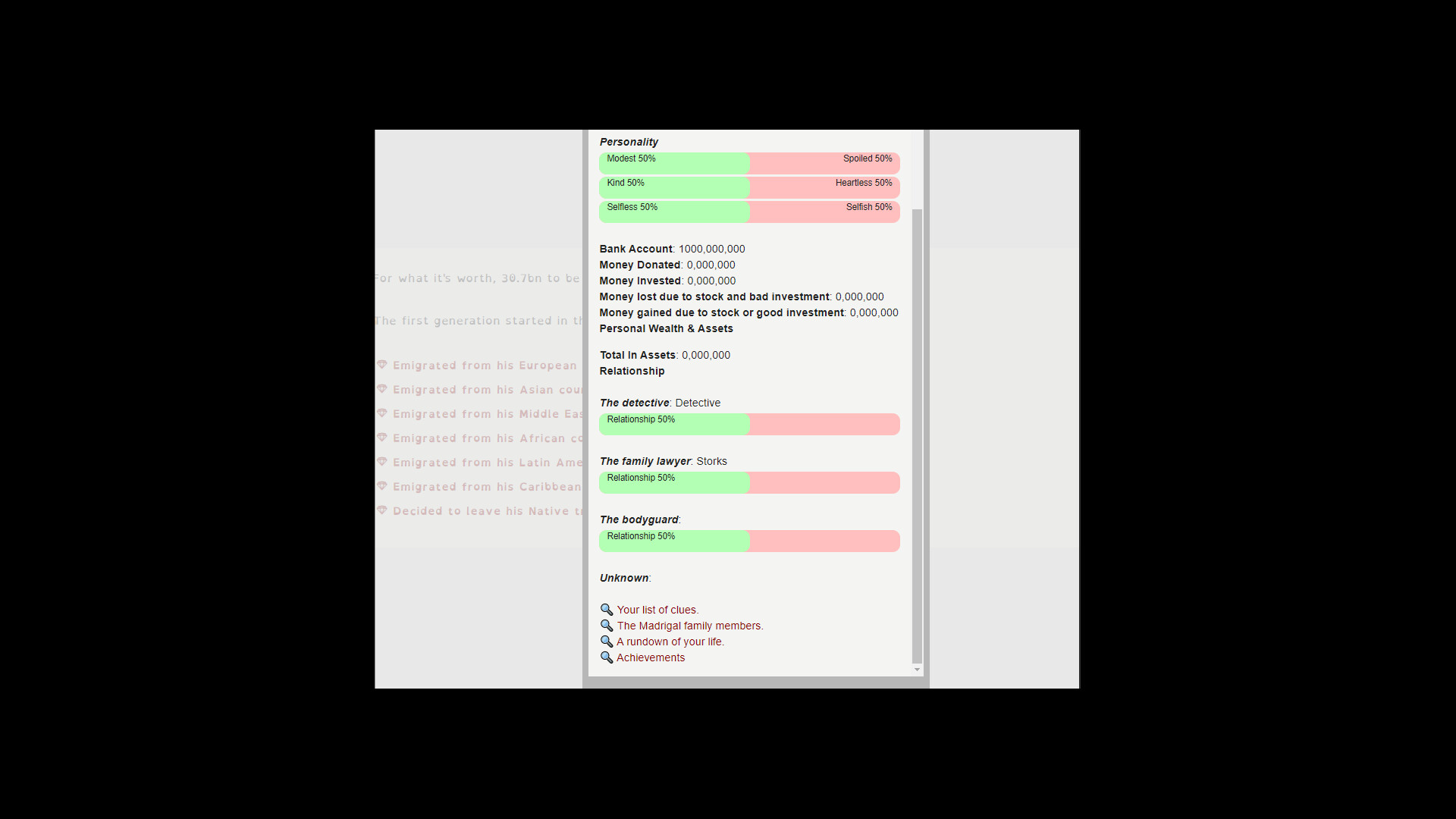 Insert Rich Family Name - Screenshot 1