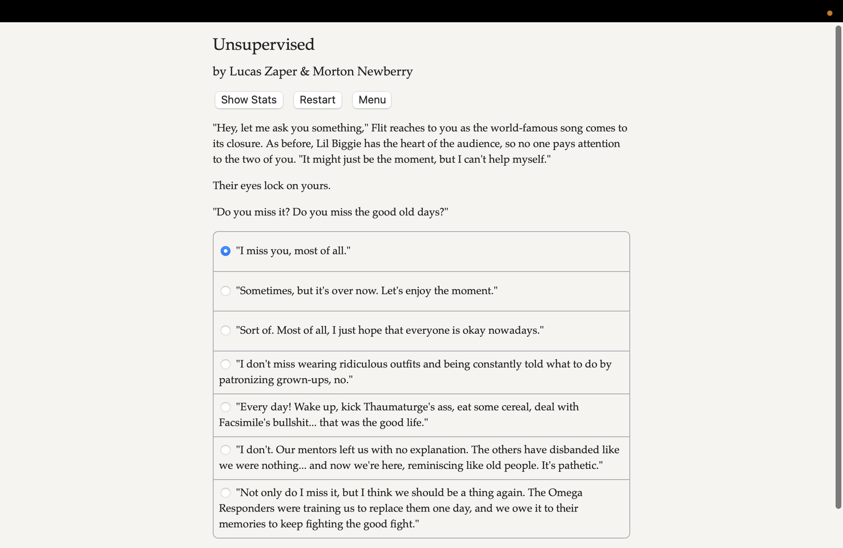 Unsupervised - Screenshot 2