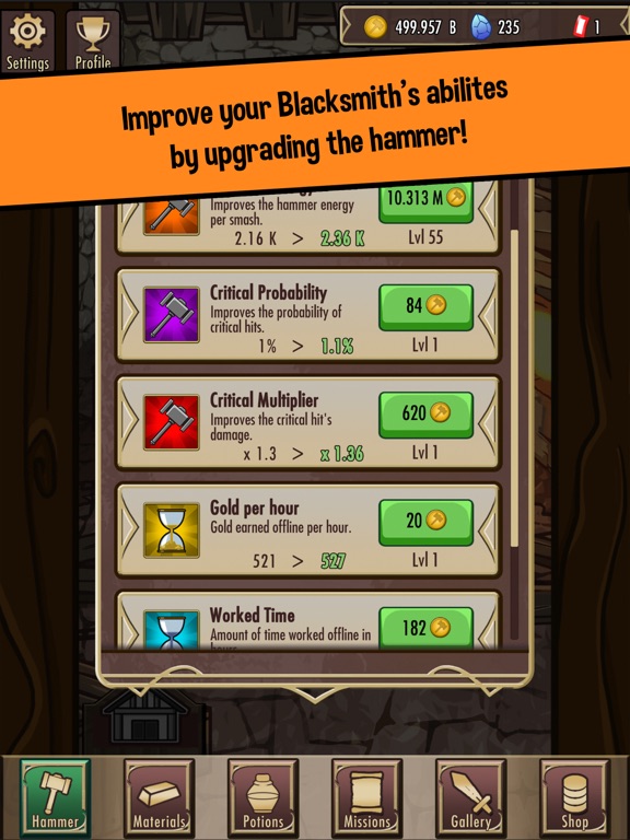 Medieval Clicker Blacksmith - Screenshot 2