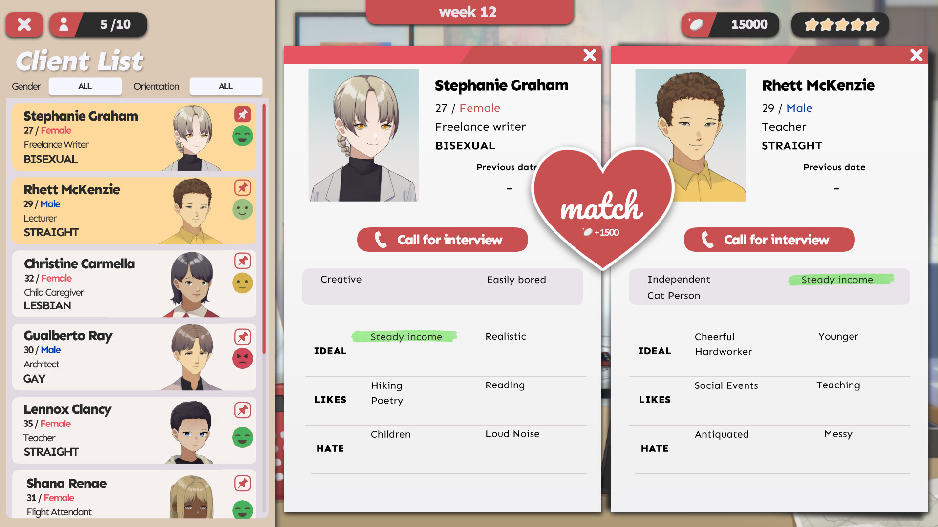 Matchmaker Agency - Screenshot 2