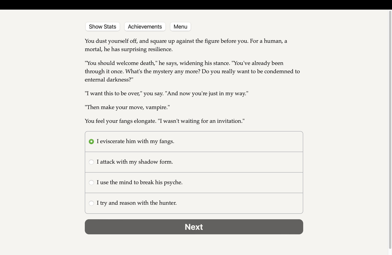 Vampire's Kiss - Screenshot 1