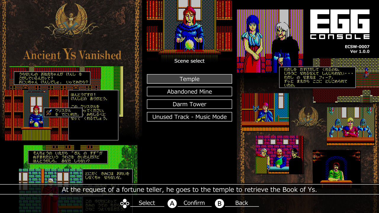 Eggconsole Ys PC-8801mkIISR - Screenshot 2