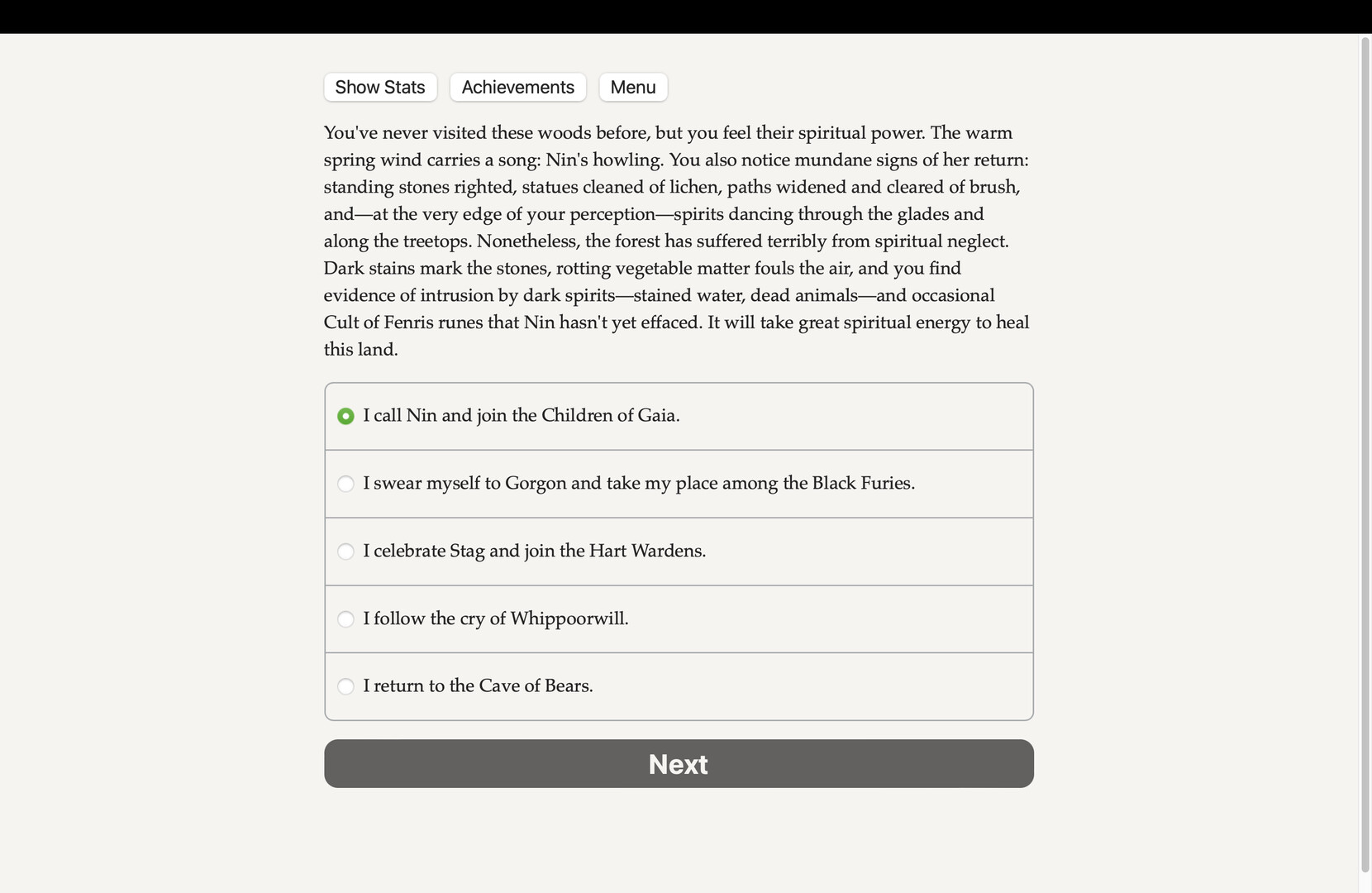Werewolf: The Apocalypse - The Book of Hungry Names: Wardens and Furies - Screenshot 1