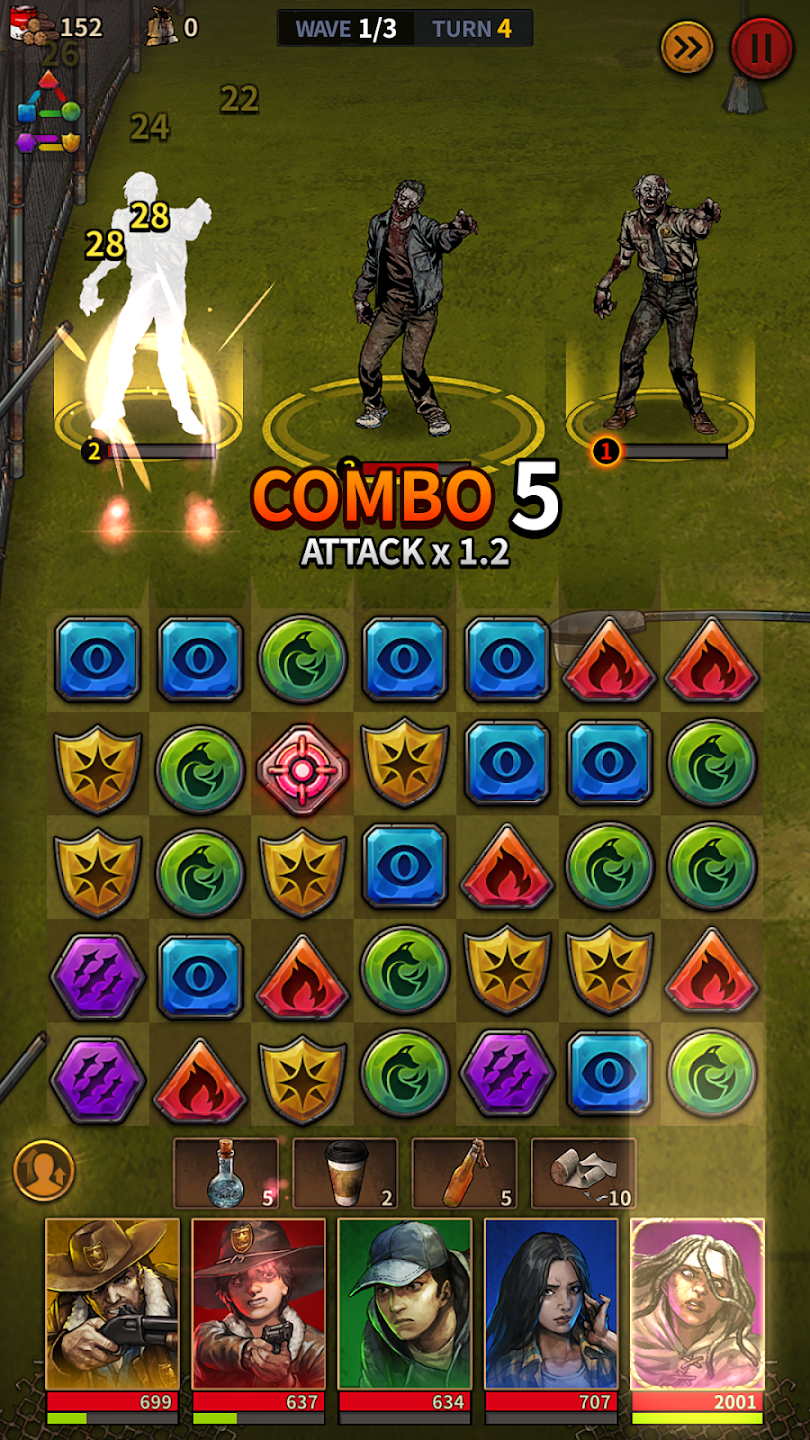 The Walking Dead Match 3 Tales - Screenshot 2