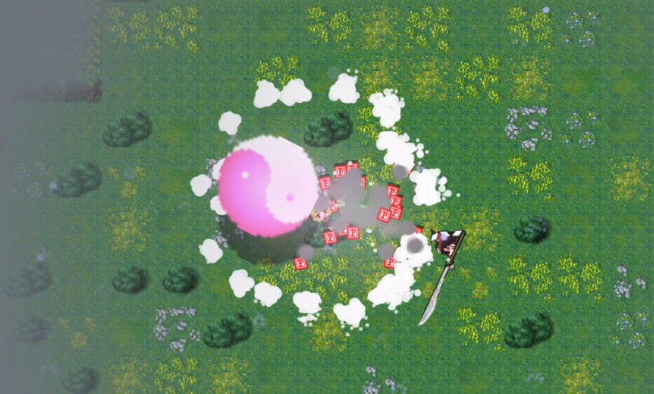 Koishi Adventure: Barrage Forbidden - Scarlet! - Screenshot 1