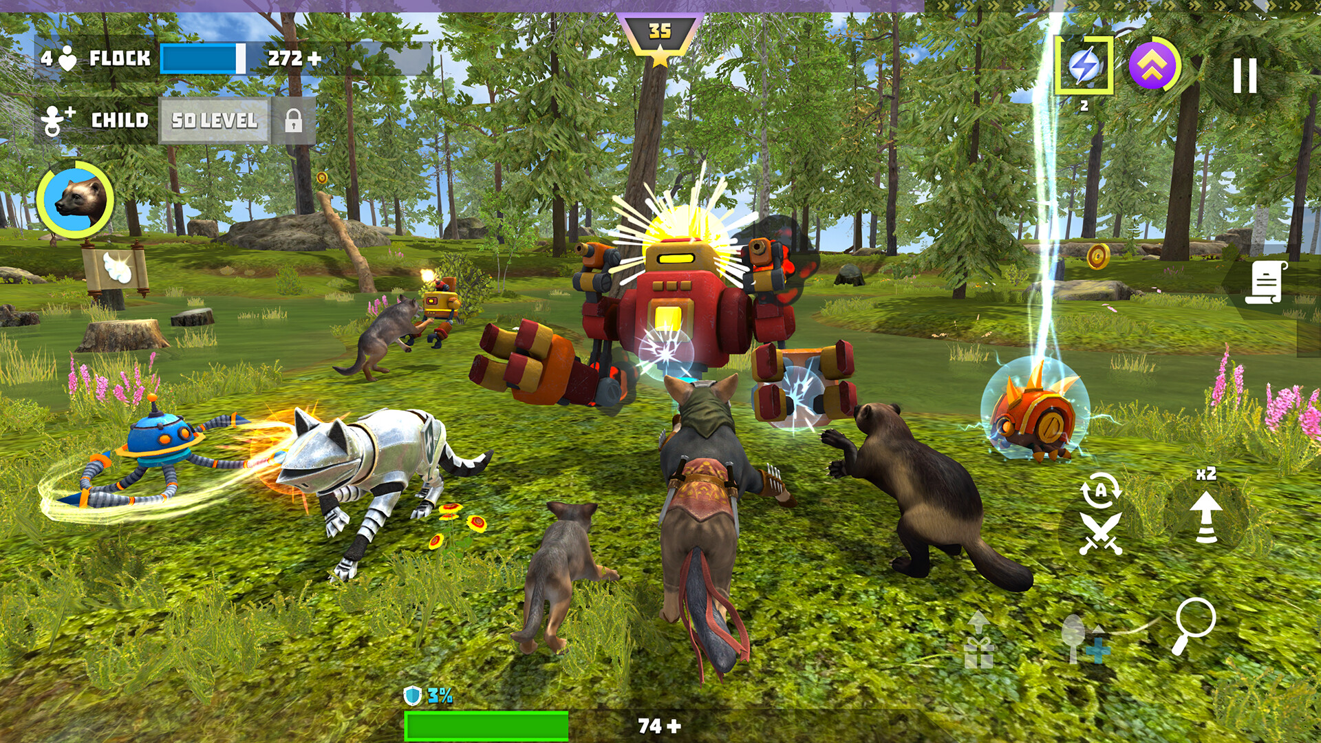 Wolf Hero: Animals vs. Robots - Screenshot 3