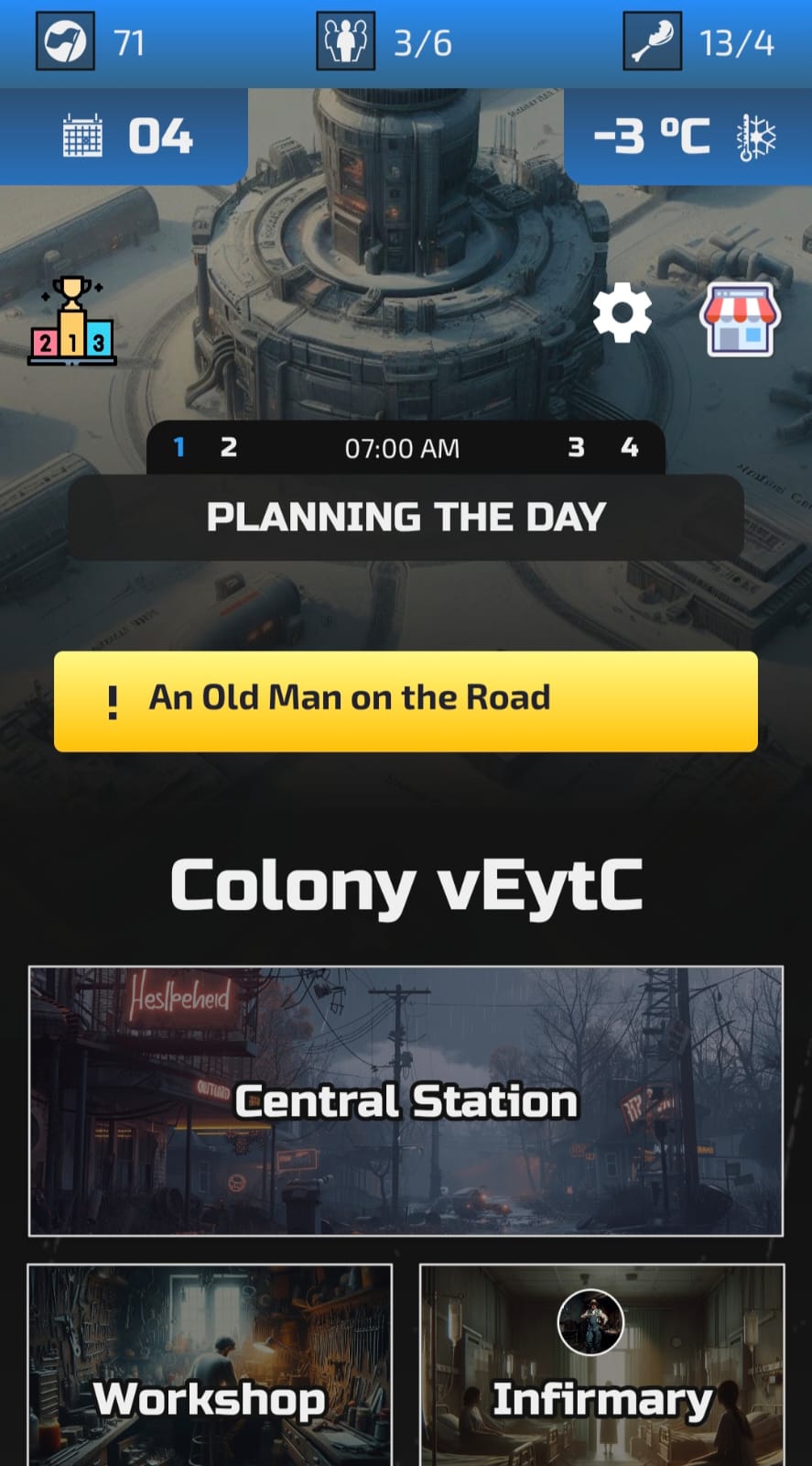 Frost Survivors: Text Game - Screenshot 1