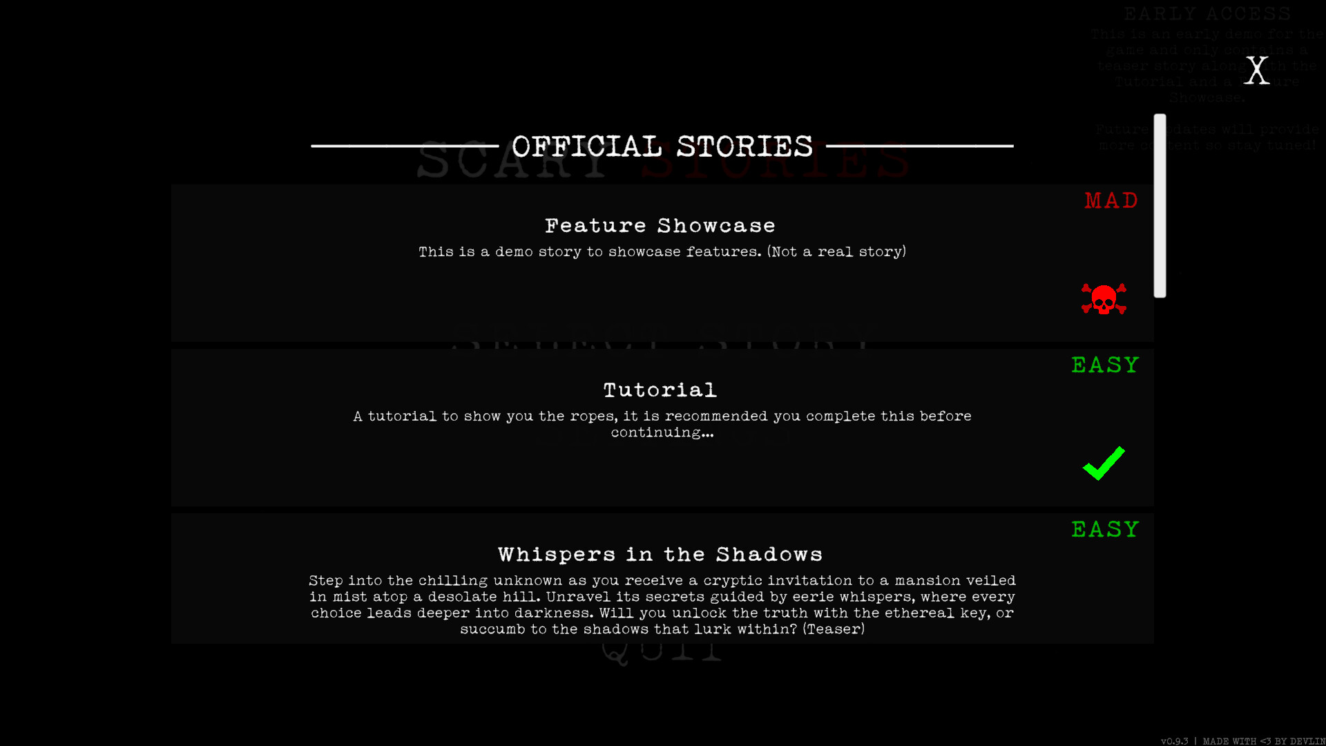 Scary Stories - Screenshot 1