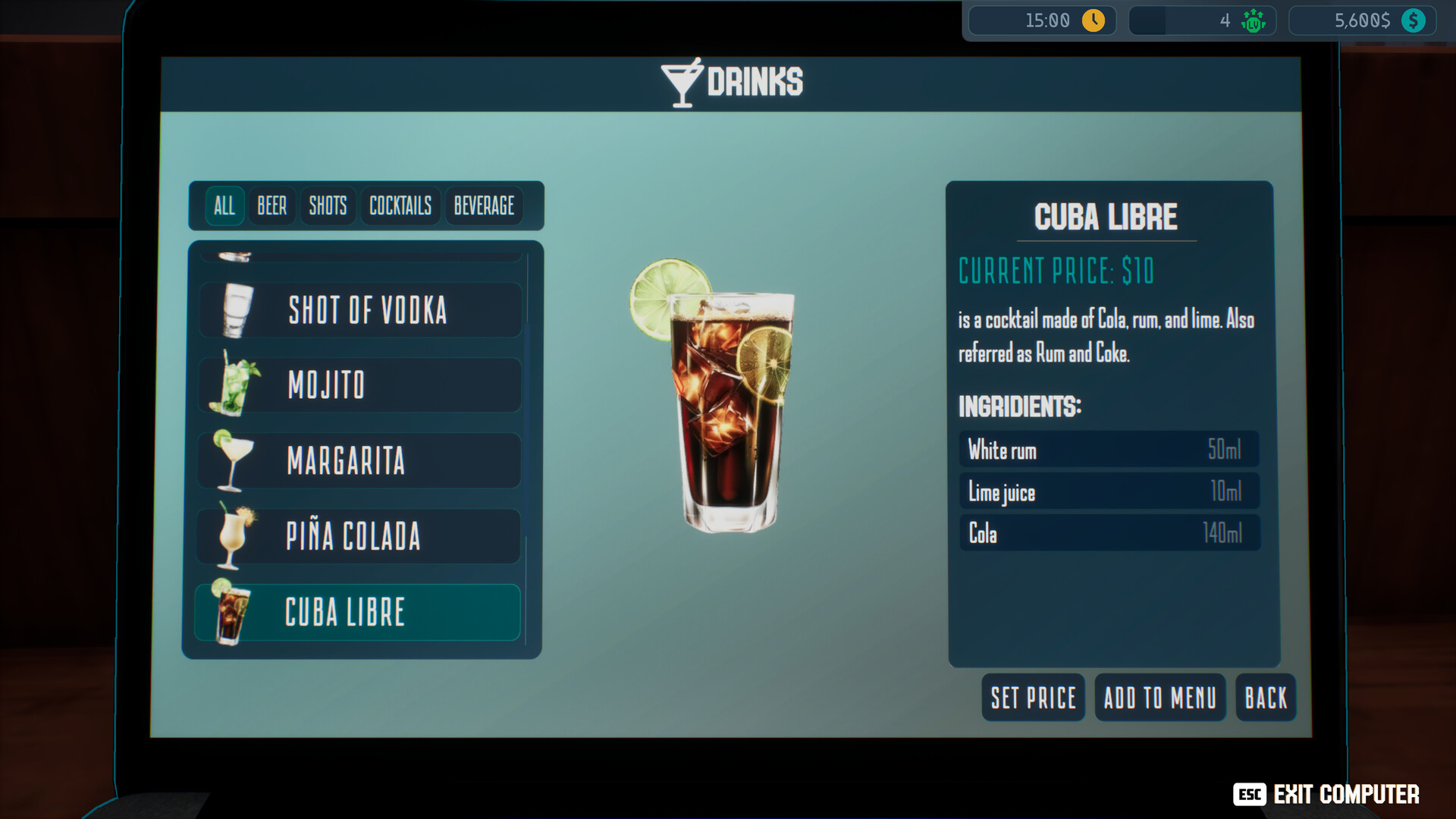 Dream Bar Simulator - Screenshot 2