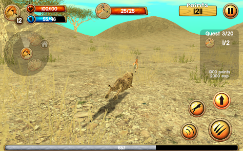 Wild Cheetah Sim 3D - Screenshot 1